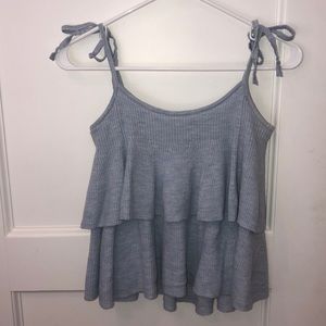 J.Crew Ruffled Tie-String Tank Top Blouse